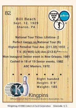 1990 Collect-A-Card Kingpins #82 Bill Beach Back